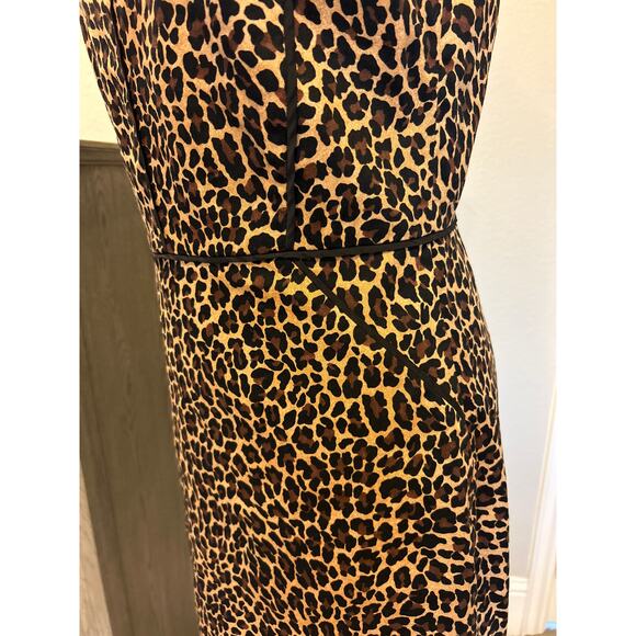 J Crew | Leopard Print Sleeveless Sheath Dress  | 6 - Picture 8 of 15